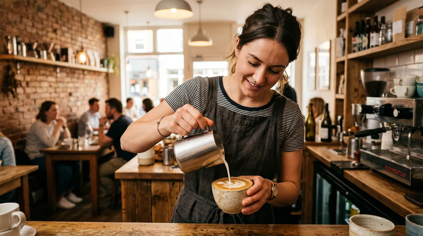 Właściciel kawiarni-baru planujący doświadczenie gościa pod brunch i wieczorne okazje