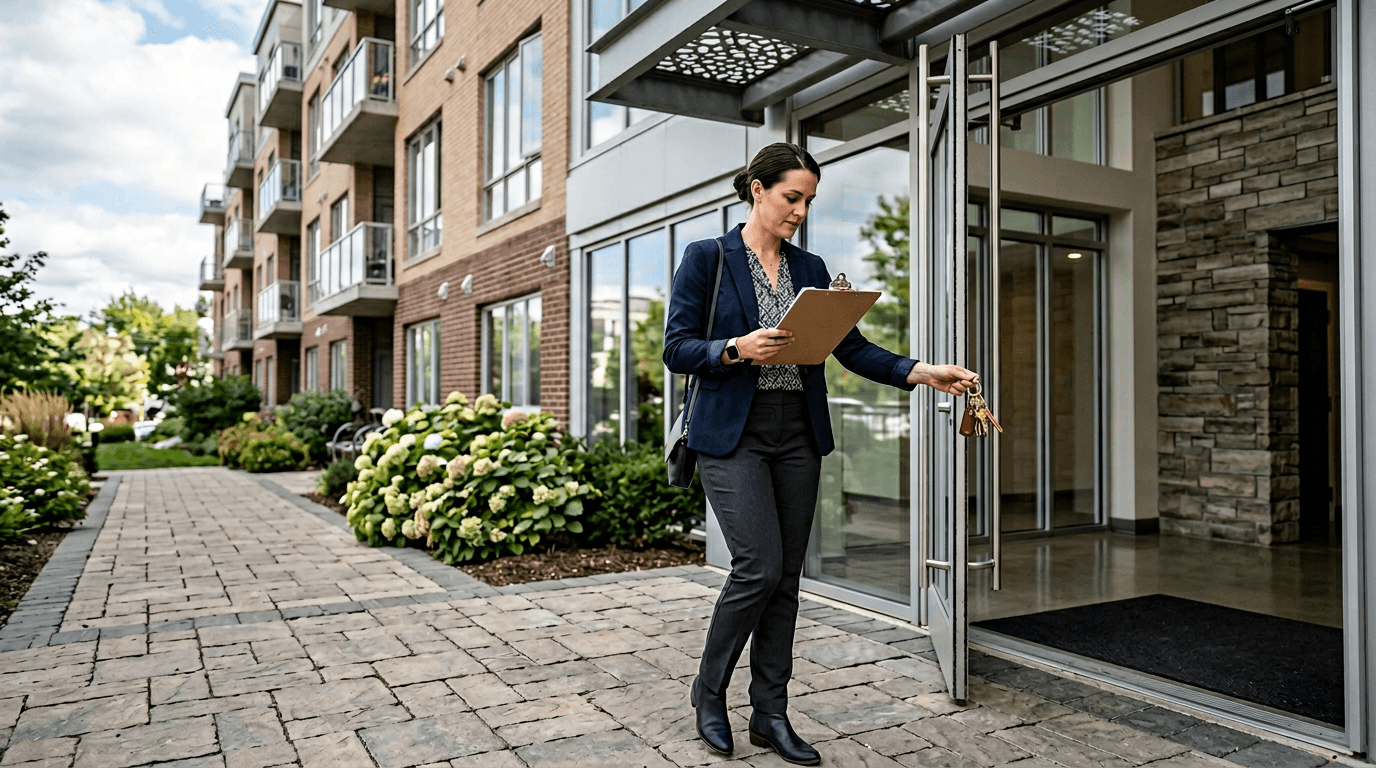 Property management advisor reviewing owner portfolio operations with clear KPI and service transparency