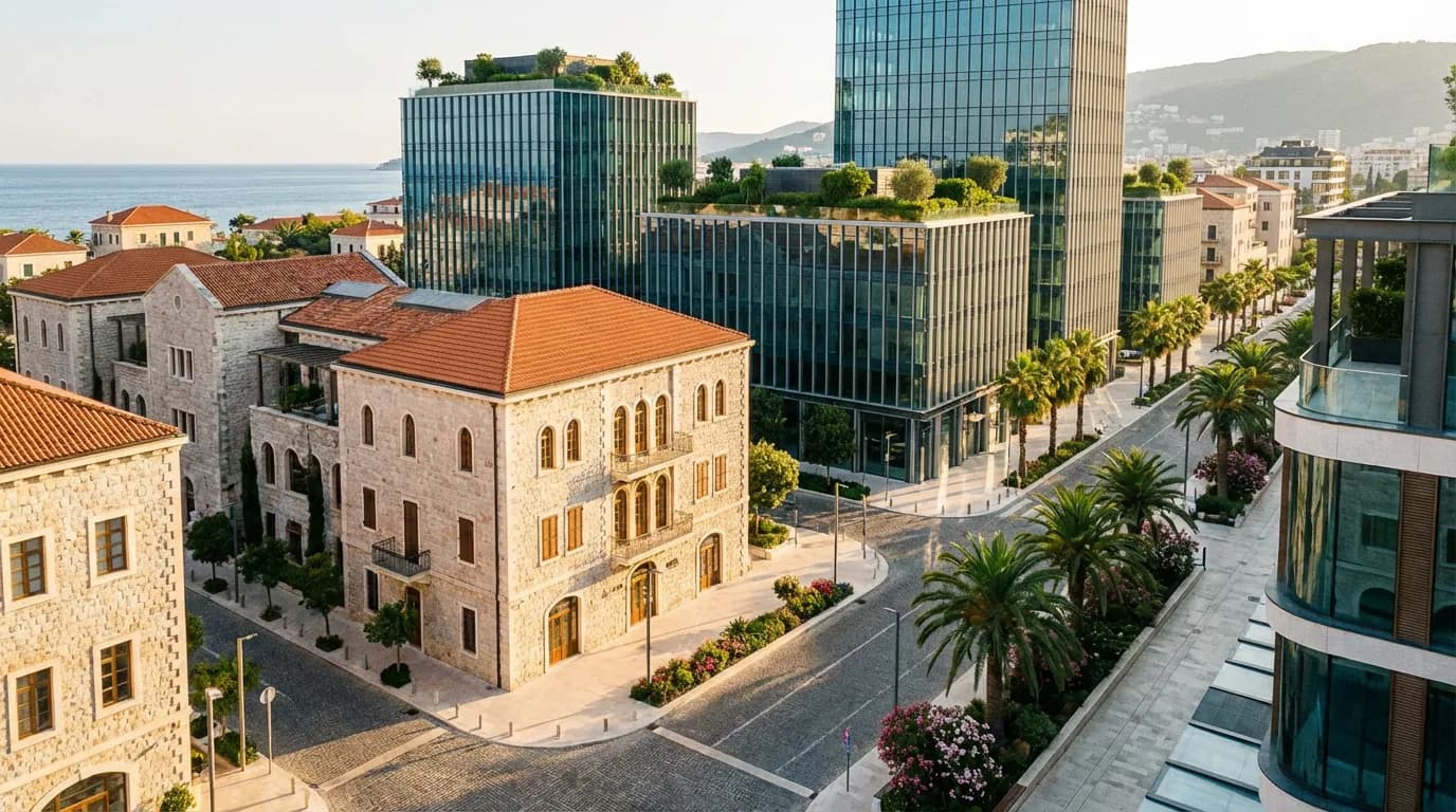 Larnaca, Cyprus, residential and commercial cityscape