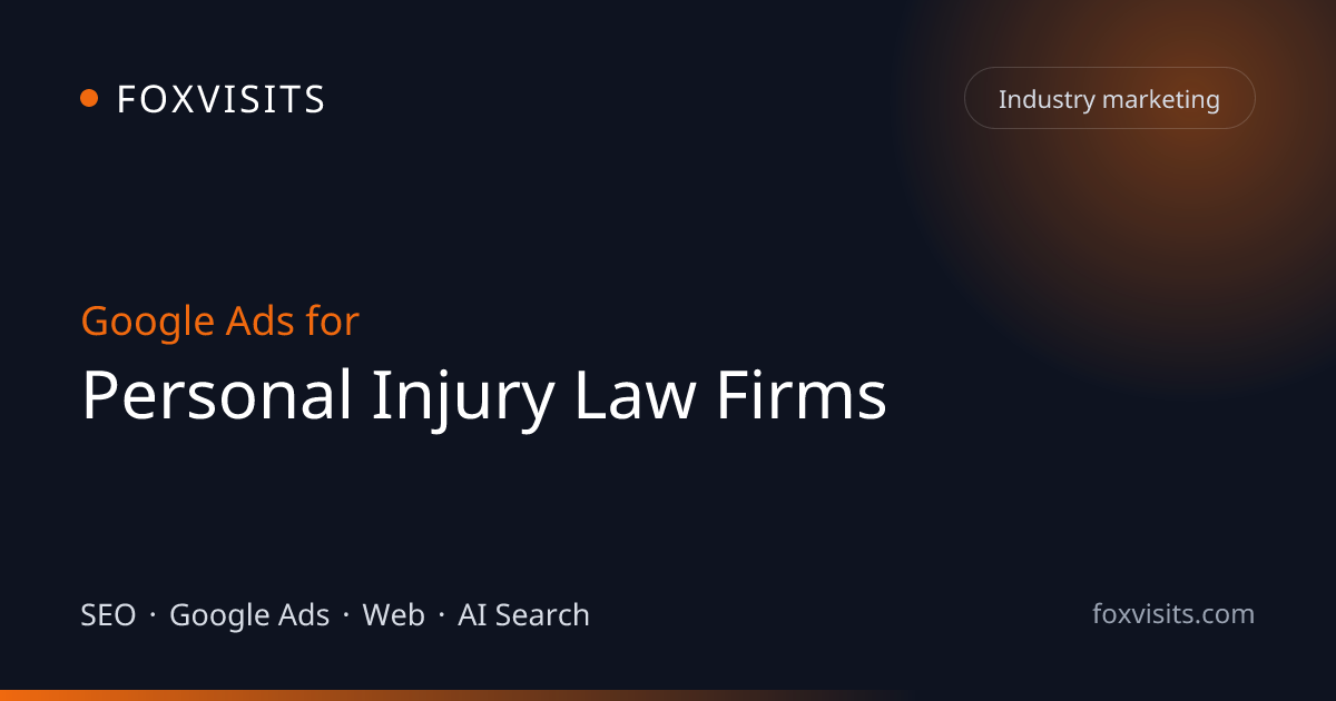 Google Ads for Personal Injury Law Firms | FOXVISITS